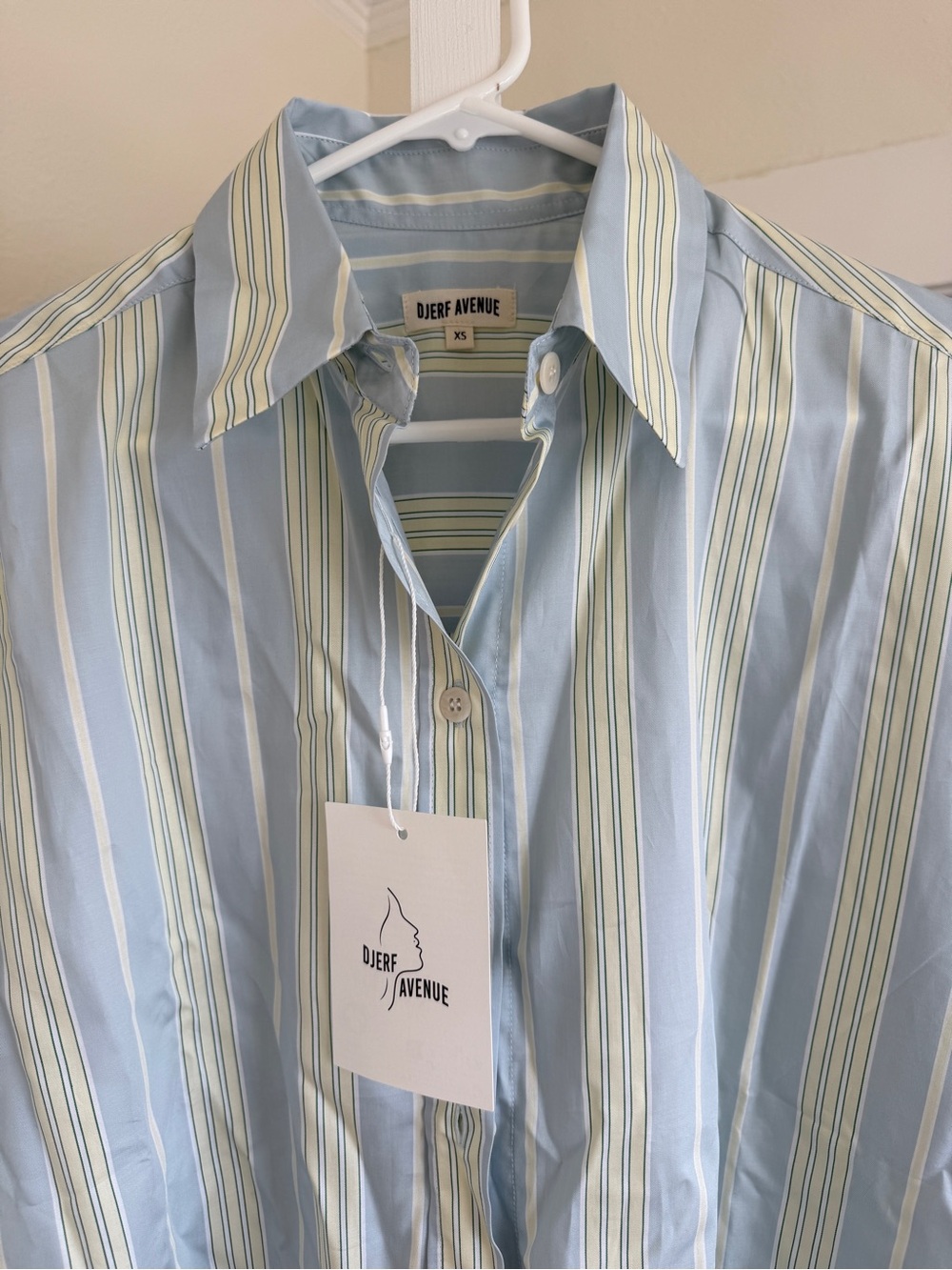 Djerf Avenue Poplin Classic Shirt Slushy Stripe